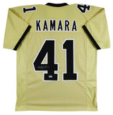 Alvin Kamara Authentic Signed Gold Alternate Pro Style Jersey BAS Witnessed