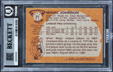 Lakers Magic Johnson Signed 1981 Topps #21 Card Auto Grade GM 10! BAS Slabbed