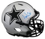 Cowboys Dak Prescott Signed Rave Full Size Speed Proline Helmet W/ Case BAS Wit