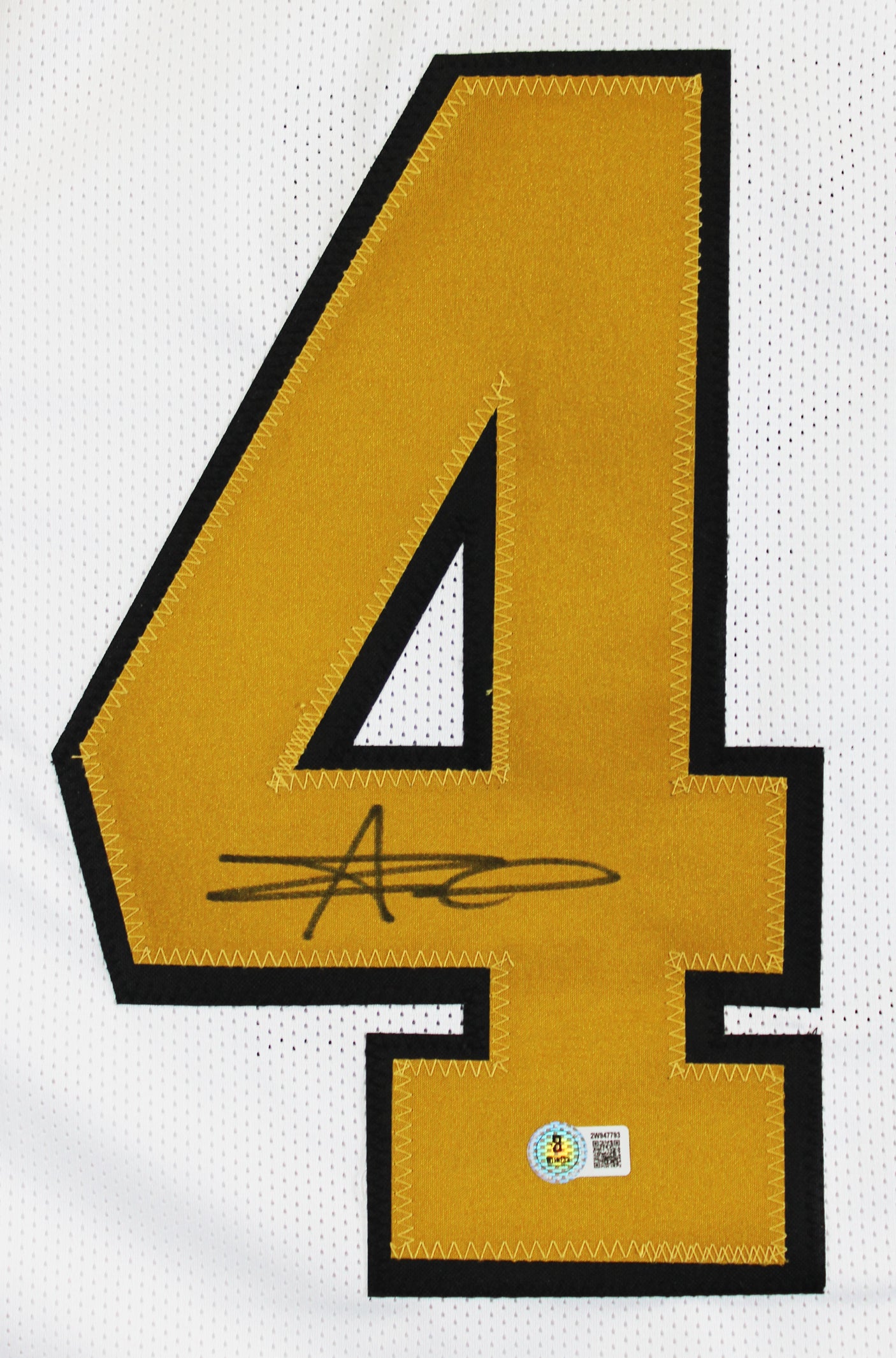 Alvin Kamara Authentic Signed White Alternate Pro Style Jersey BAS Witnessed