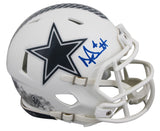 Cowboys Dak Prescott Signed Salute To Service III Speed Mini Helmet BAS Witness