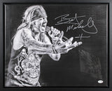 Bret Michaels Poison Authentic Signed & Framed 16x20 Canvas JSA #CL51526
