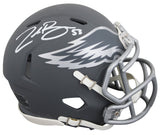 Eagles Zack Baun Authentic Signed Slate Speed Mini Helmet W/ Case BAS Witnessed