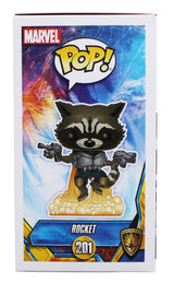Bradley Cooper Guardians of the Galaxy Signed Rocket #201 Funko Pop Figure BAS