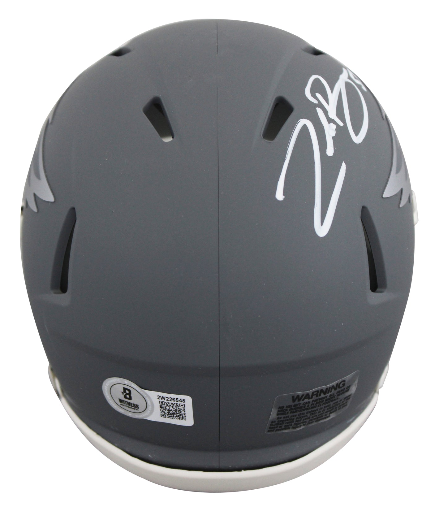 Eagles Zack Baun Authentic Signed Slate Speed Mini Helmet BAS Witnessed