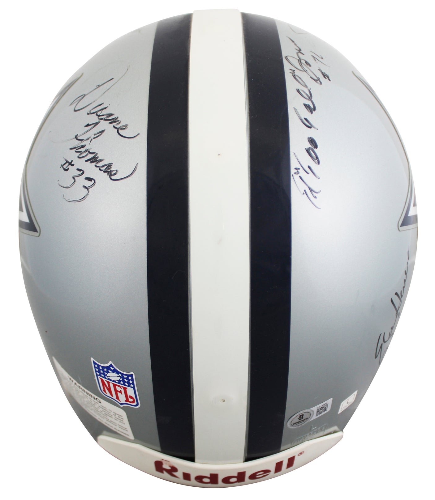 Cowboys Greats (7) Aikman, Jones, Wright +4 Signed Full Size Proline Helmet BAS