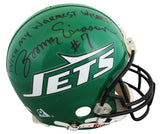 Jets Boomer Esiason "With My Warmest Wishes" Signed Full Size Proline Helmet BAS
