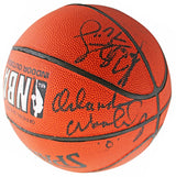 1993-94 76ers (11) Malone, Woolridge, Hornacek Signed Basketball BAS #AE13996