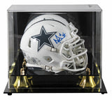 Cowboys Dak Prescott Signed STS III Speed Mini Helmet W/ Case BAS Witnessed