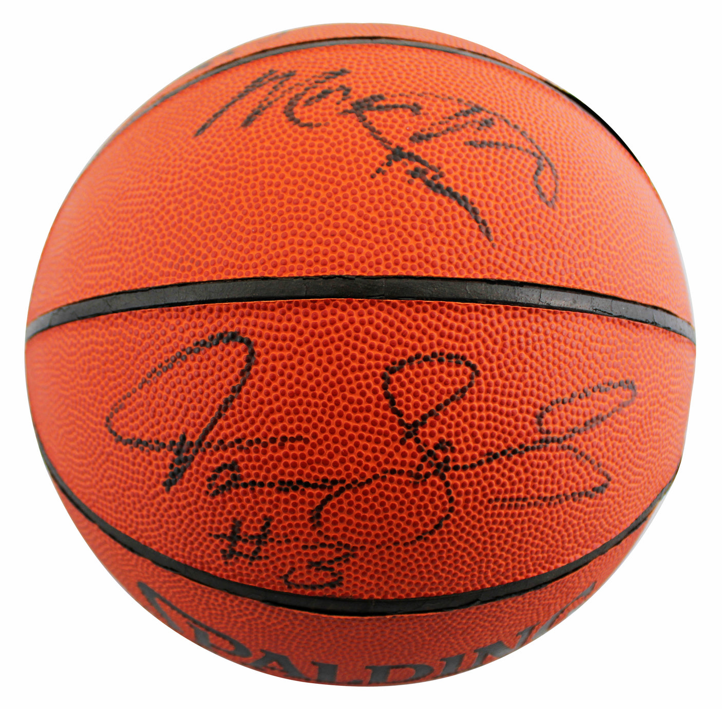 1993-94 76ers (11) Malone, Woolridge, Hornacek Signed Basketball BAS #AE13996