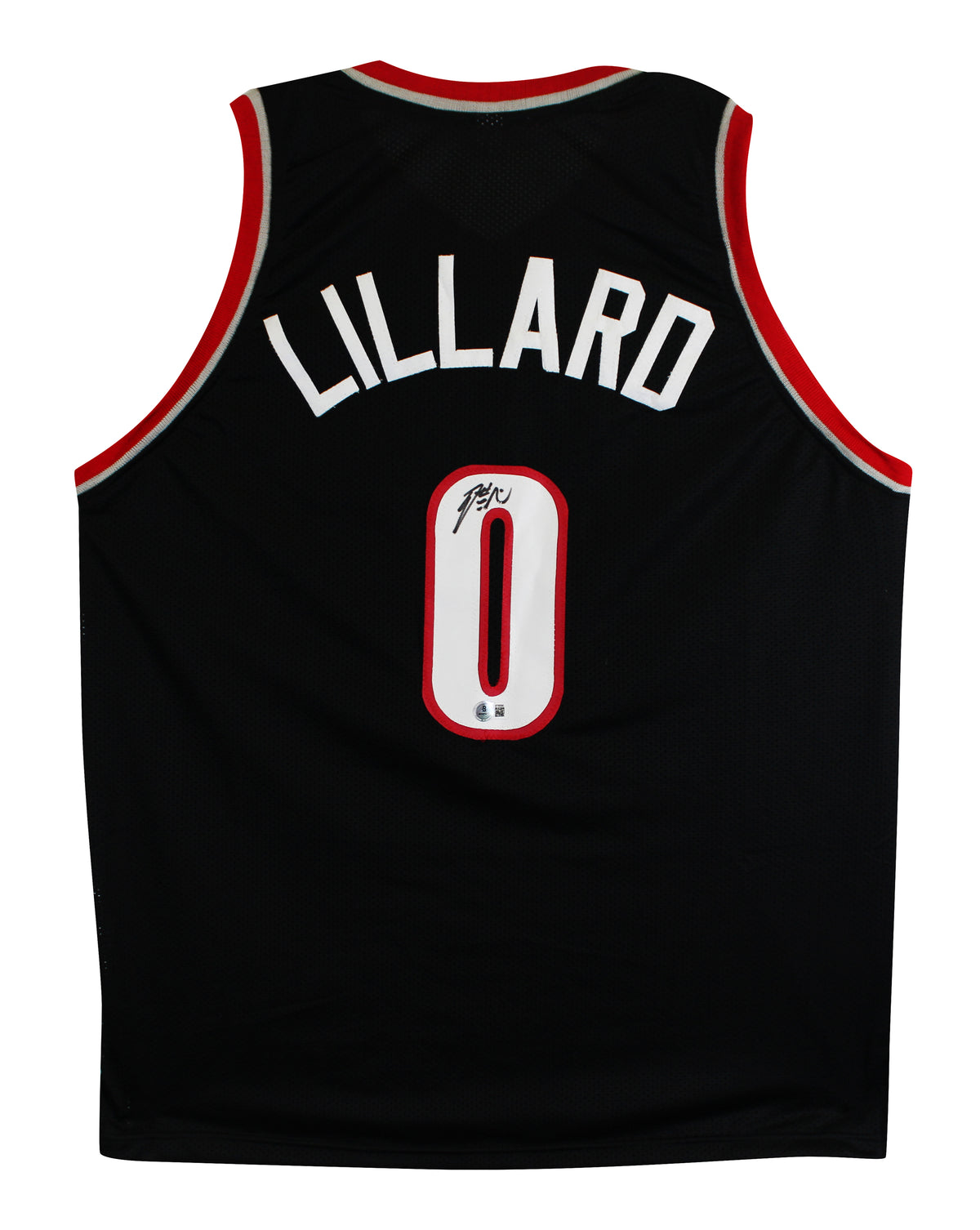 Damian Lillard Authentic Signed Black Pro Style Jersey Autographed BAS 2
