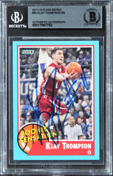Warriors Klay Thompson Signed 2011 Fleer Retro #55 Rookie Card BAS Slabbed 1