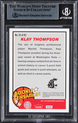 Warriors Klay Thompson Signed 2011 Fleer Retro #55 Rookie Card BAS Slabbed 1