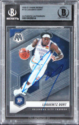 Thunder Luguentz Dort Authentic Signed 2020 Panini Mosaic #112 Card BAS Slabbed