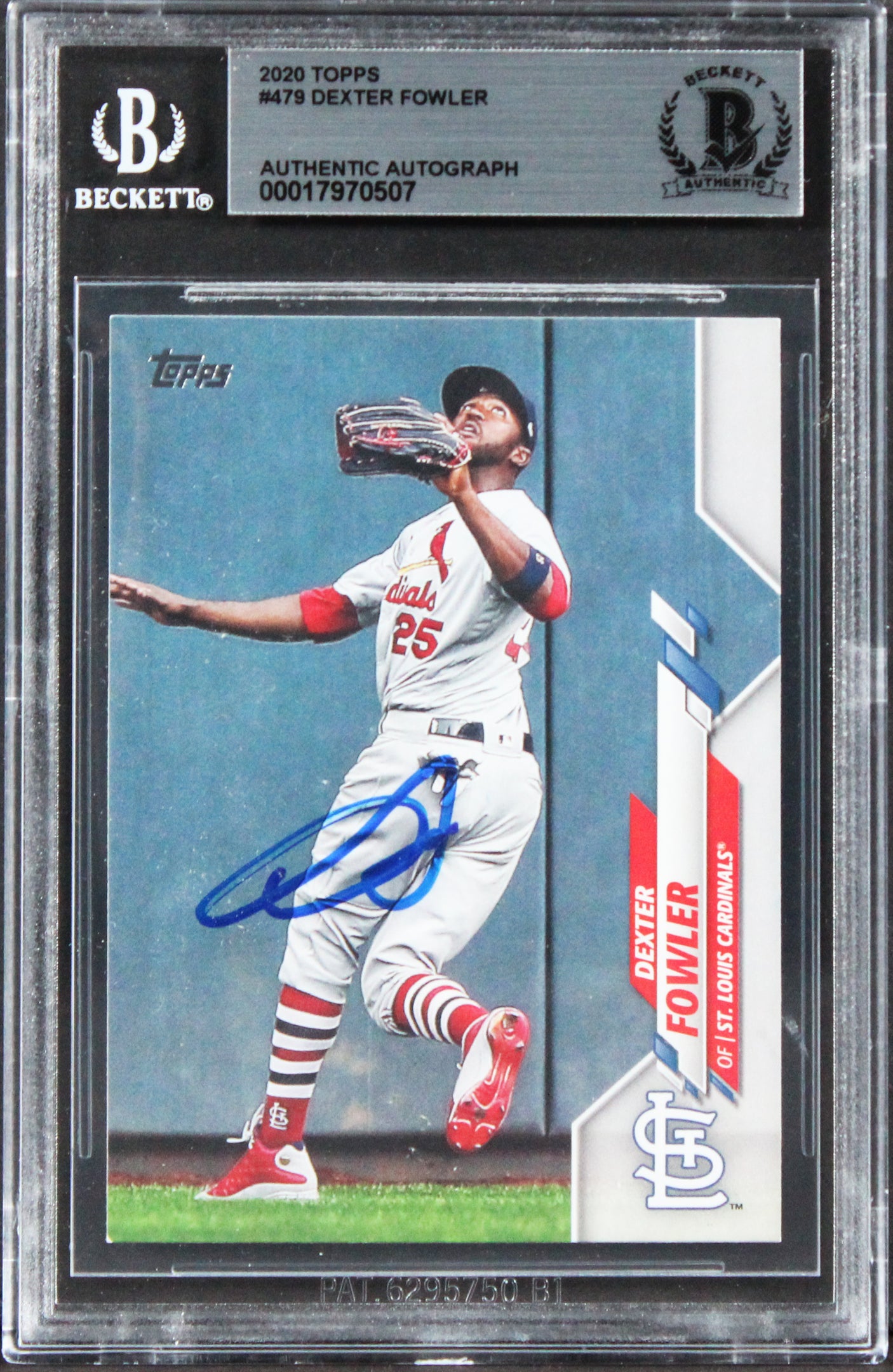 Cardinals Dexter Fowler Authentic Signed 2020 Topps #479 Card BAS Slabbed