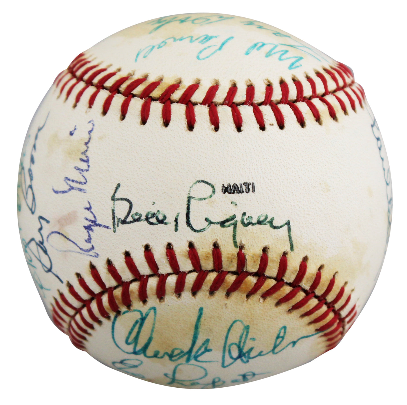 1982 Cracker Jacks (19) Maris, Robinson, Killebrew Signed Baseball BAS #A61784