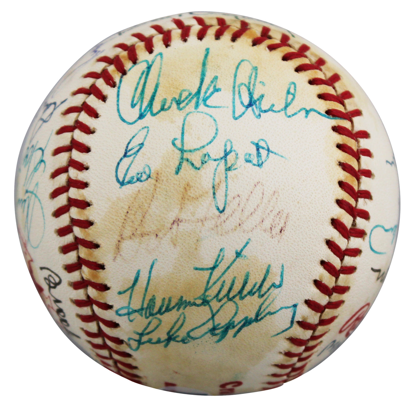 1982 Cracker Jacks (19) Maris, Robinson, Killebrew Signed Baseball BAS #A61784
