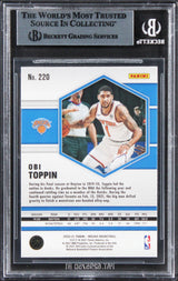 Knicks Obi Toppin Authentic Signed 2020 Panini Mosaic #220 Card BAS Slabbed