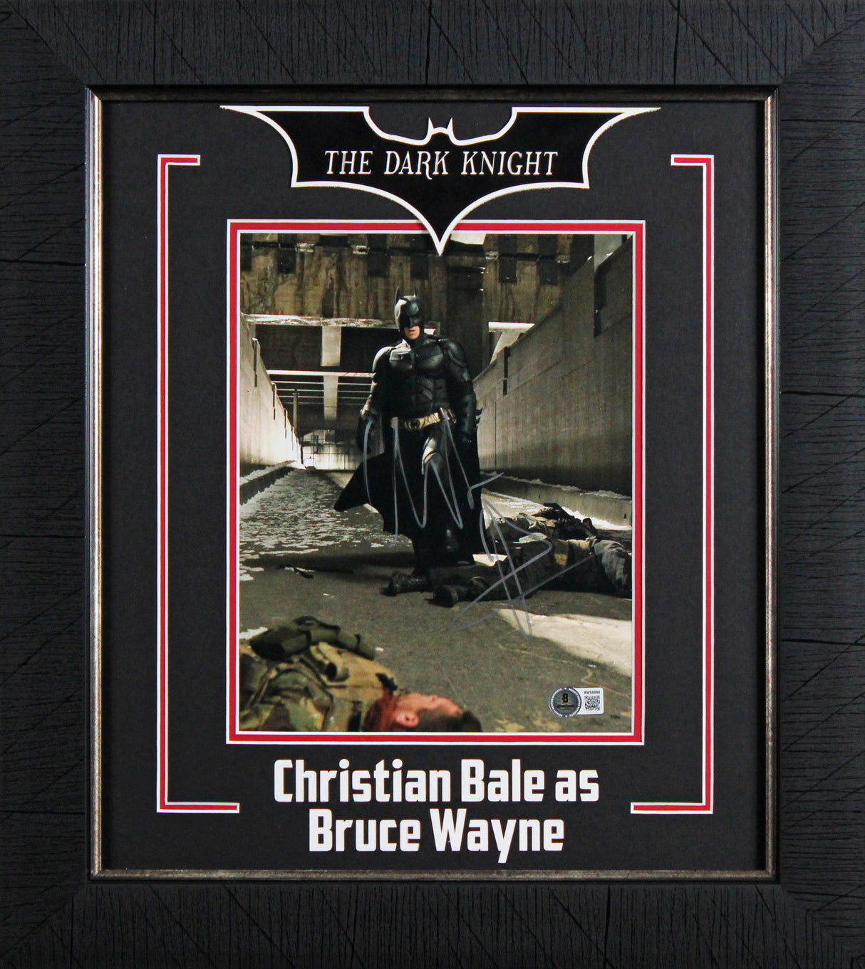 Christian Bale Batman The Dark Knight Signed 8x10 Framed Photo BAS #BW66098