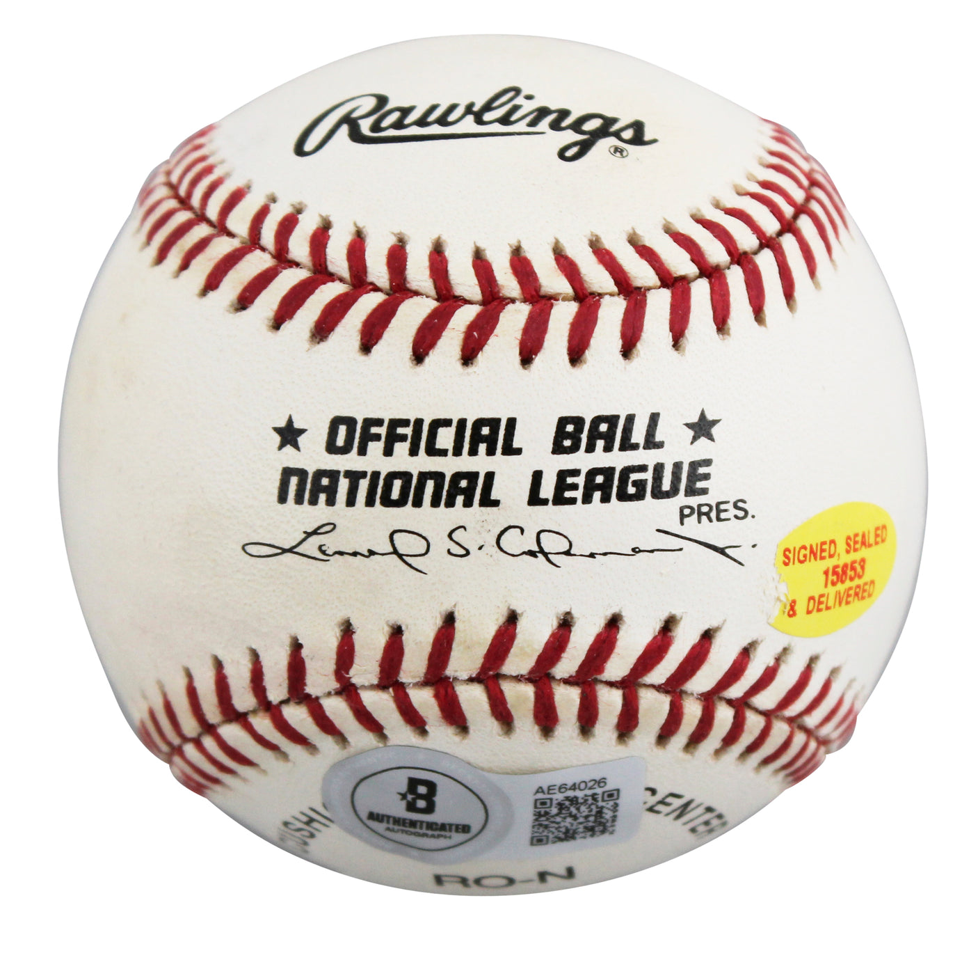 Giants Willie Mays Authentic Signed Leonard Coleman ONL Baseball BAS #AE64026