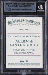 Mike "The Miz" Mizanin Signed 2021 Topps Heritage WWE A&G Card BAS Slabbed