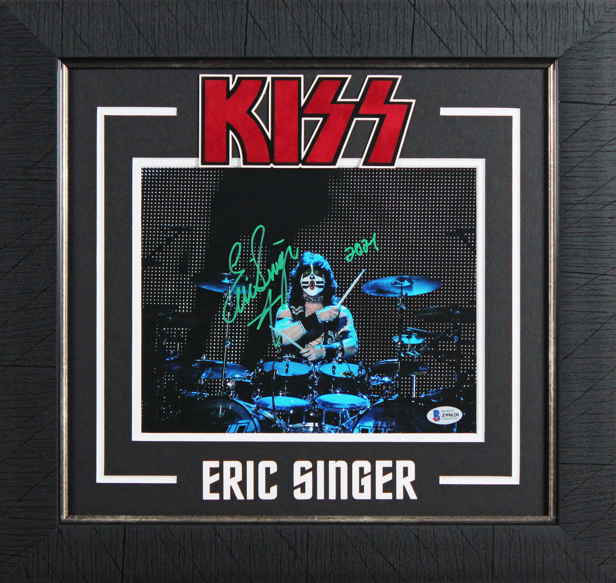 Eric Singer KISS "2021" Authentic Signed 8x10 Framed Photo BAS #Z99620