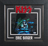 Eric Singer KISS "2021" Authentic Signed 8x10 Framed Photo BAS #Z99620