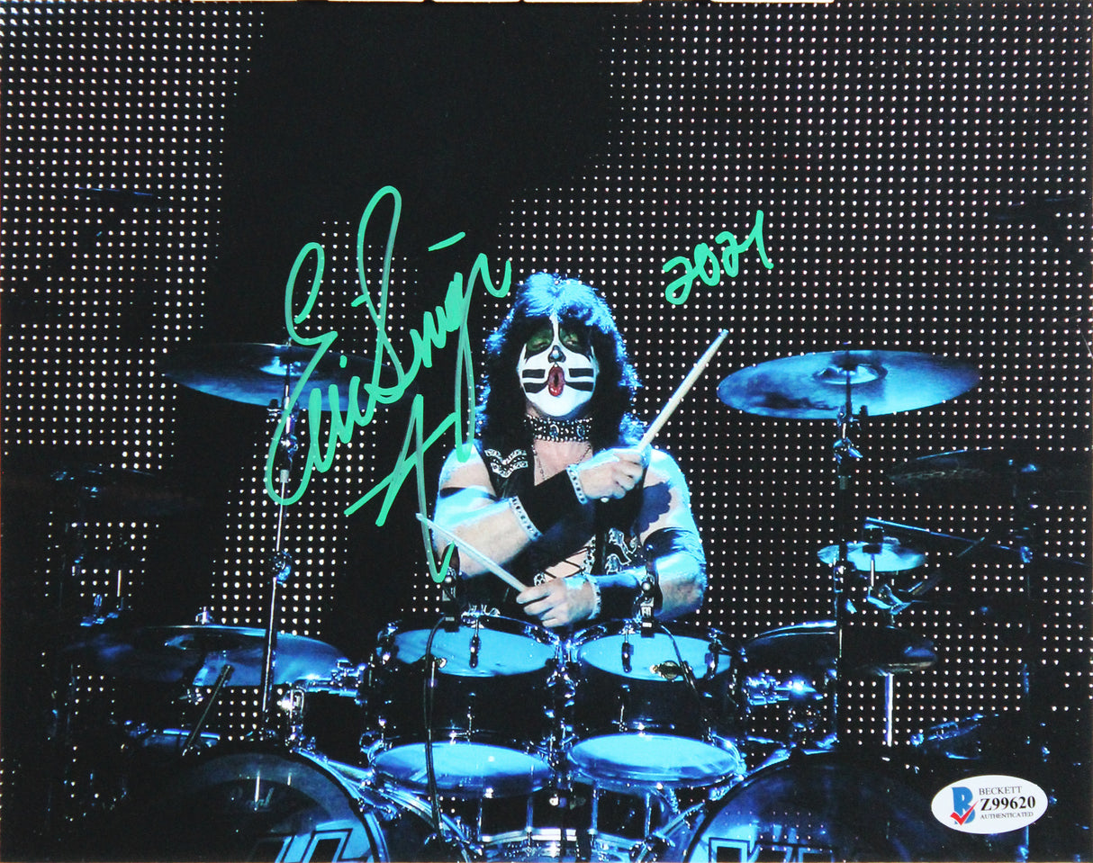 Eric Singer KISS "2021" Authentic Signed 8x10 Framed Photo BAS #Z99620