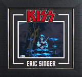Eric Singer KISS Authentic Signed 8x10 Framed Photo Autographed BAS #S72527