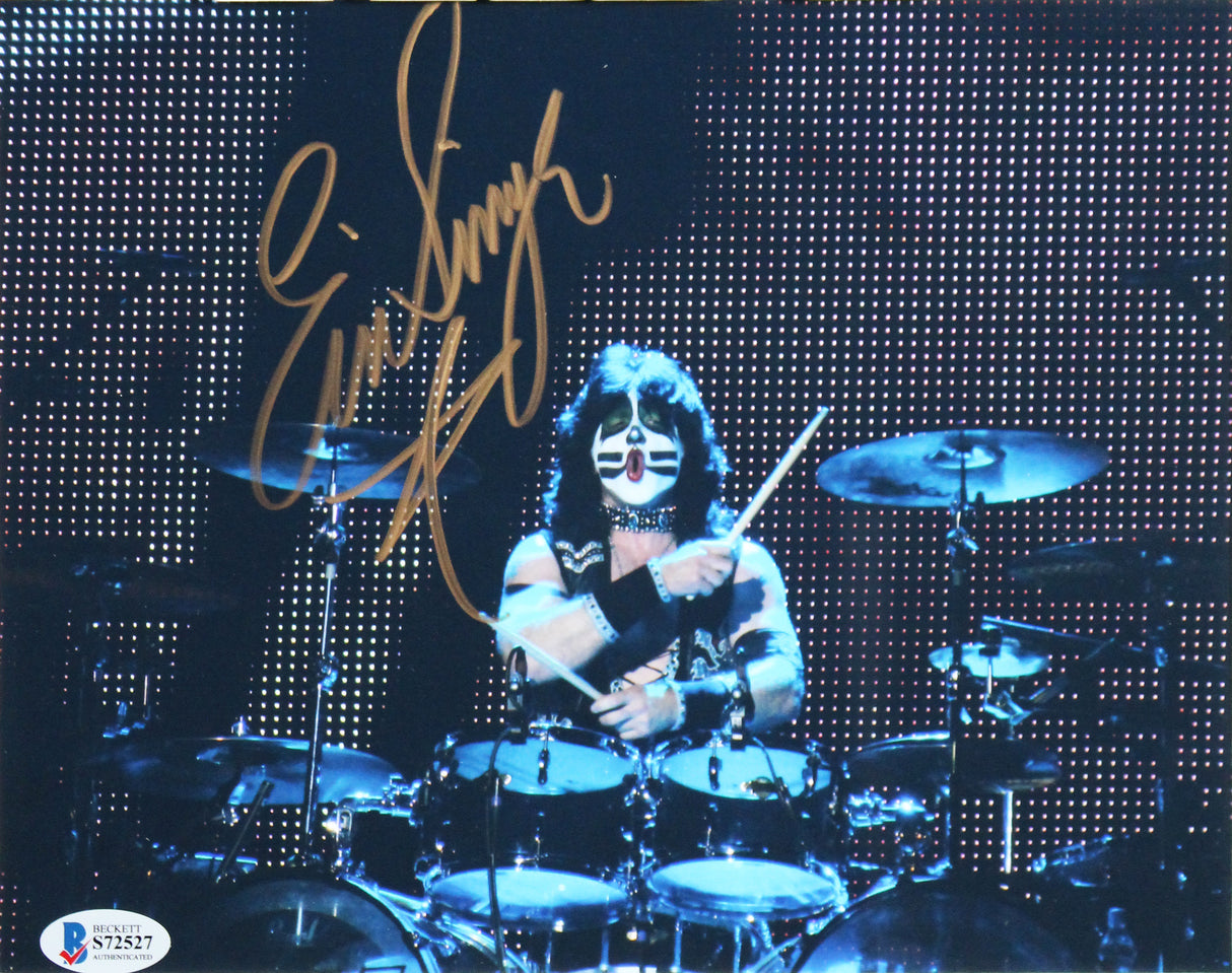 Eric Singer KISS Authentic Signed 8x10 Framed Photo Autographed BAS #S72527