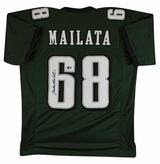 Jordan Mailata Authentic Signed Green Pro Style Jersey Autographed BAS Witnessed