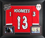 Ari Lehman "First F'N Jason" Signed Red Hockey Framed Jersey BAS Witnessed