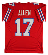 Josh Allen Authentic Signed Red Pro Style Jersey Autographed JSA Witnessed