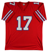 Josh Allen Authentic Signed Red Pro Style Jersey Autographed JSA Witnessed