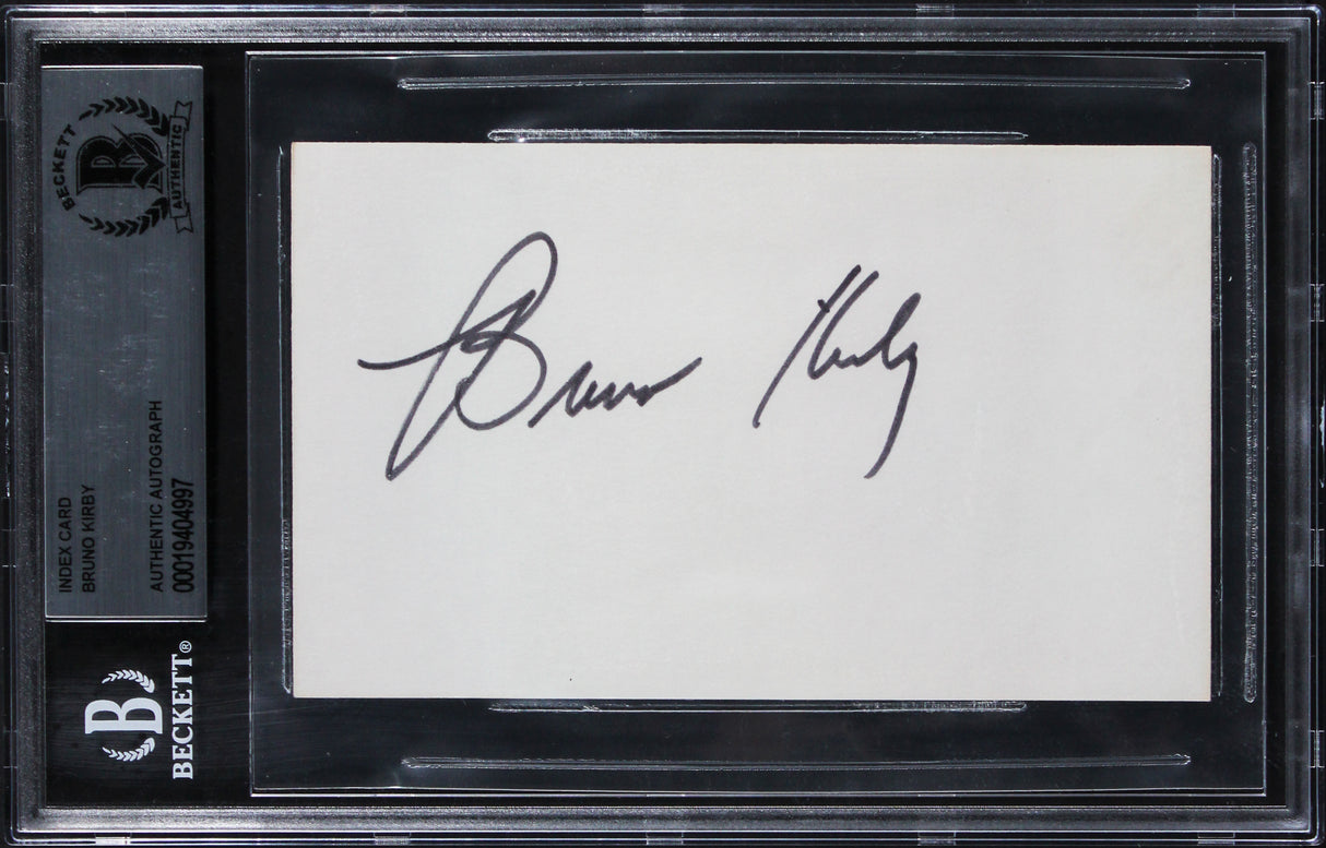 Bruno Kirby City Slickers Authentic Signed 3x5 Index Card BAS Slabbed 2