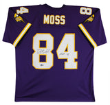 Vikings Randy Moss "HOF 18" Signed Purple Mitchell & Ness Jersey BAS Witnessed 1