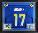 Davante Adams Authentic Signed Blue Pro Style Framed Jersey BAS Witnessed