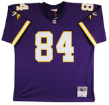 Vikings Randy Moss "HOF 18" Signed Purple Mitchell & Ness Jersey BAS Witnessed 1