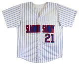 Sammy Sosa Authentic Signed White Pinstripe Pro Style Jersey BAS Witnessed