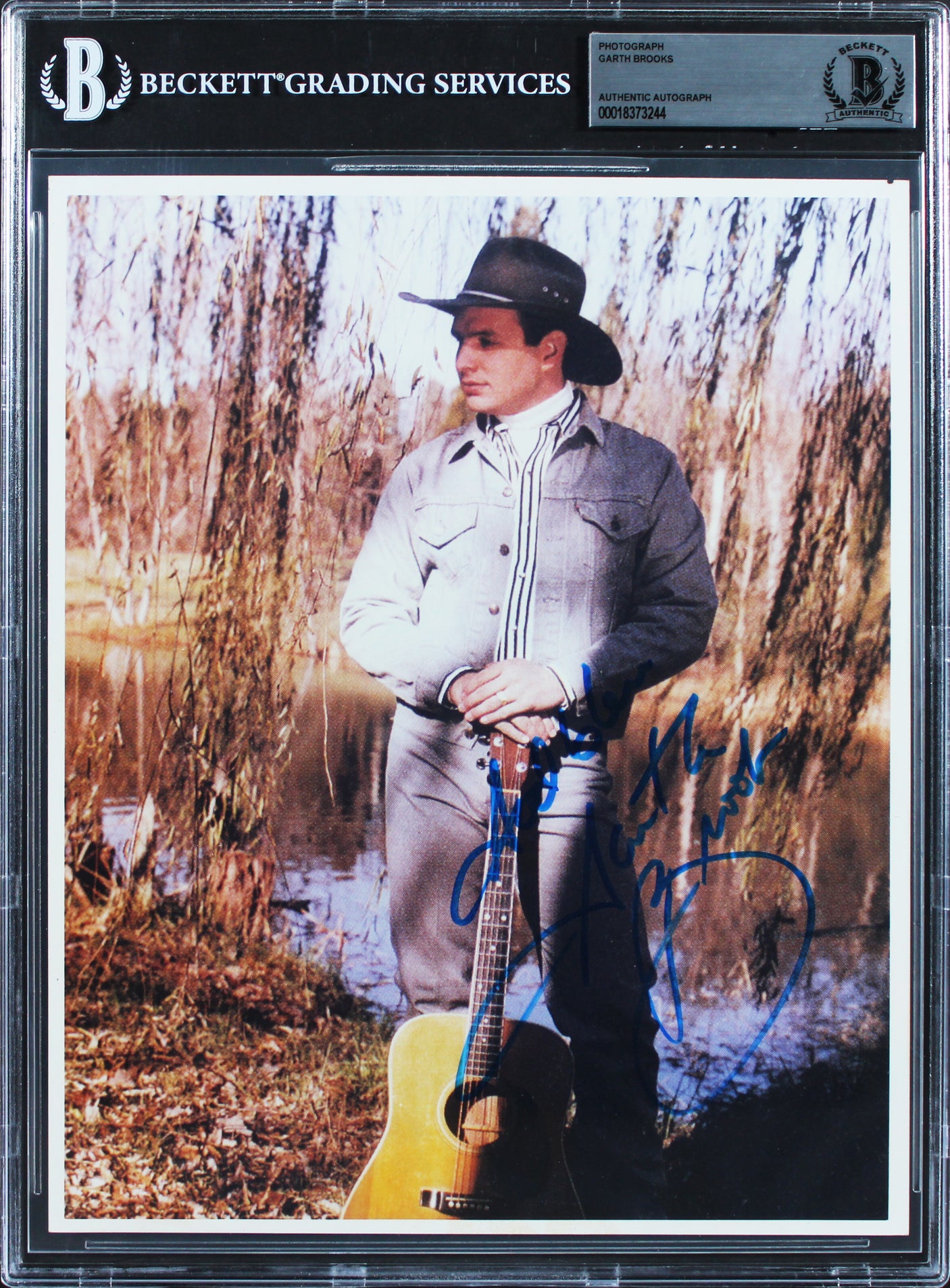Garth Brooks Authentic Signed 8x10 Photo BAS Slabbed