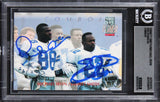 Emmitt Smith & Michael Irvin Signed 1992 Power Combos #5 Card Auto 10! BAS Slab