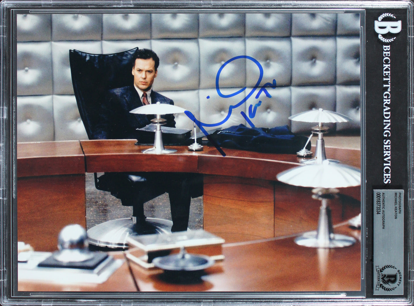 Michael Keaton Batman Authentic Signed 8x10 Horizontal Photo BAS Slabbed