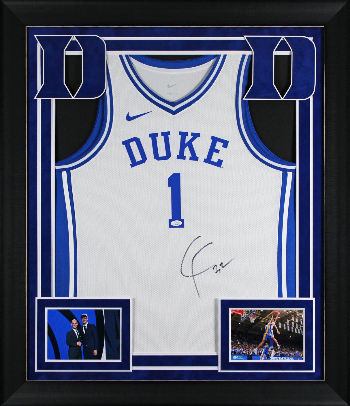 Duke Cooper Flagg Authentic Signed White Nike Authentic Jersey JSA #CD77165