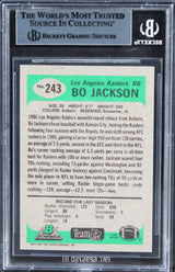 Raiders Bo Jackson Authentic Signed 1991 Bowman #243 Card BAS Slabbed