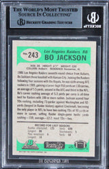 Raiders Bo Jackson Authentic Signed 1991 Bowman #243 Card BAS Slabbed