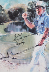 Gary Player & Ann Manry Kenyon Authentic Signed 18x22 Lithograph BAS #AE64003