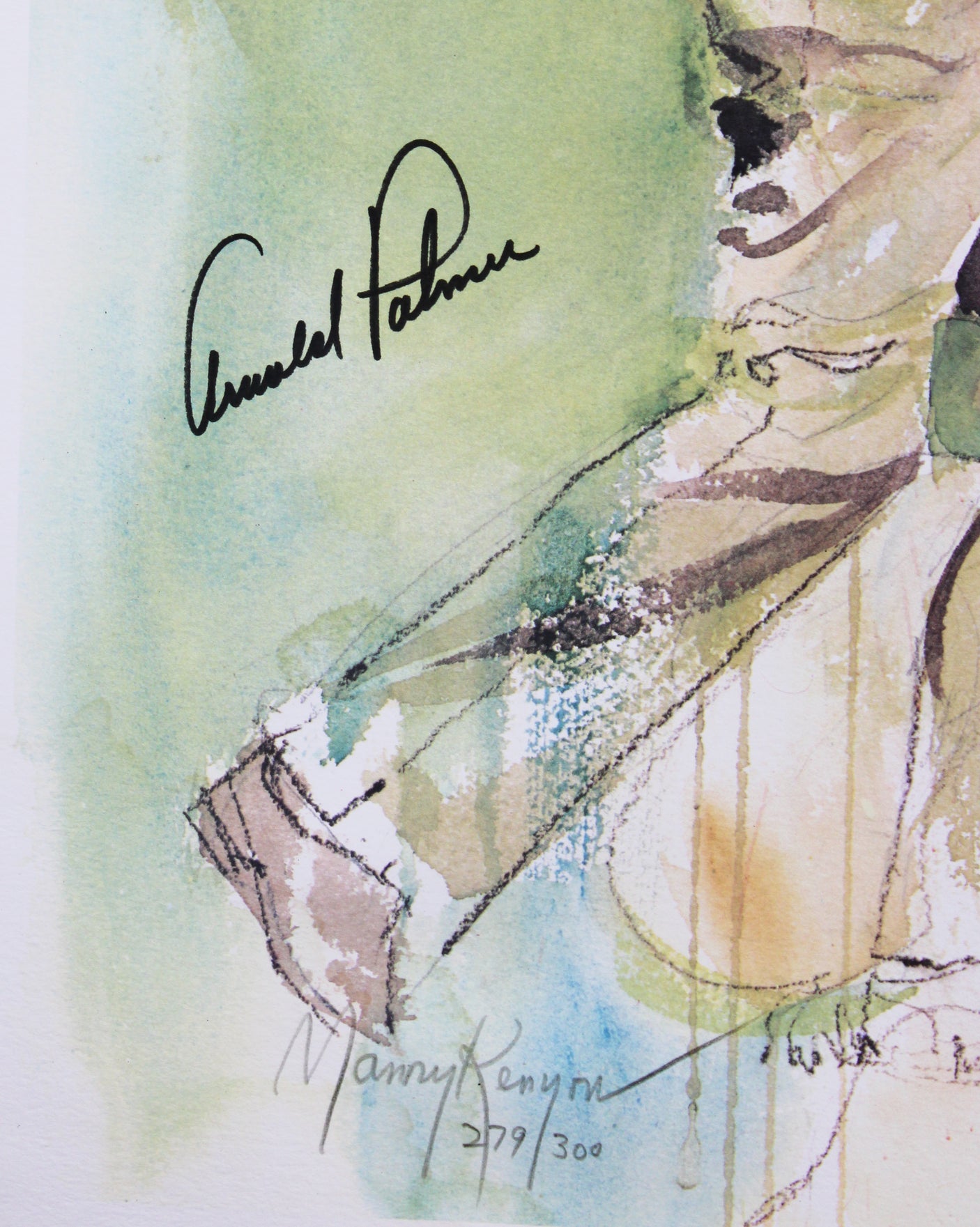 Arnold Palmer & Ann Manry Kenyon Authentic Signed 18x22 Lithograph BAS