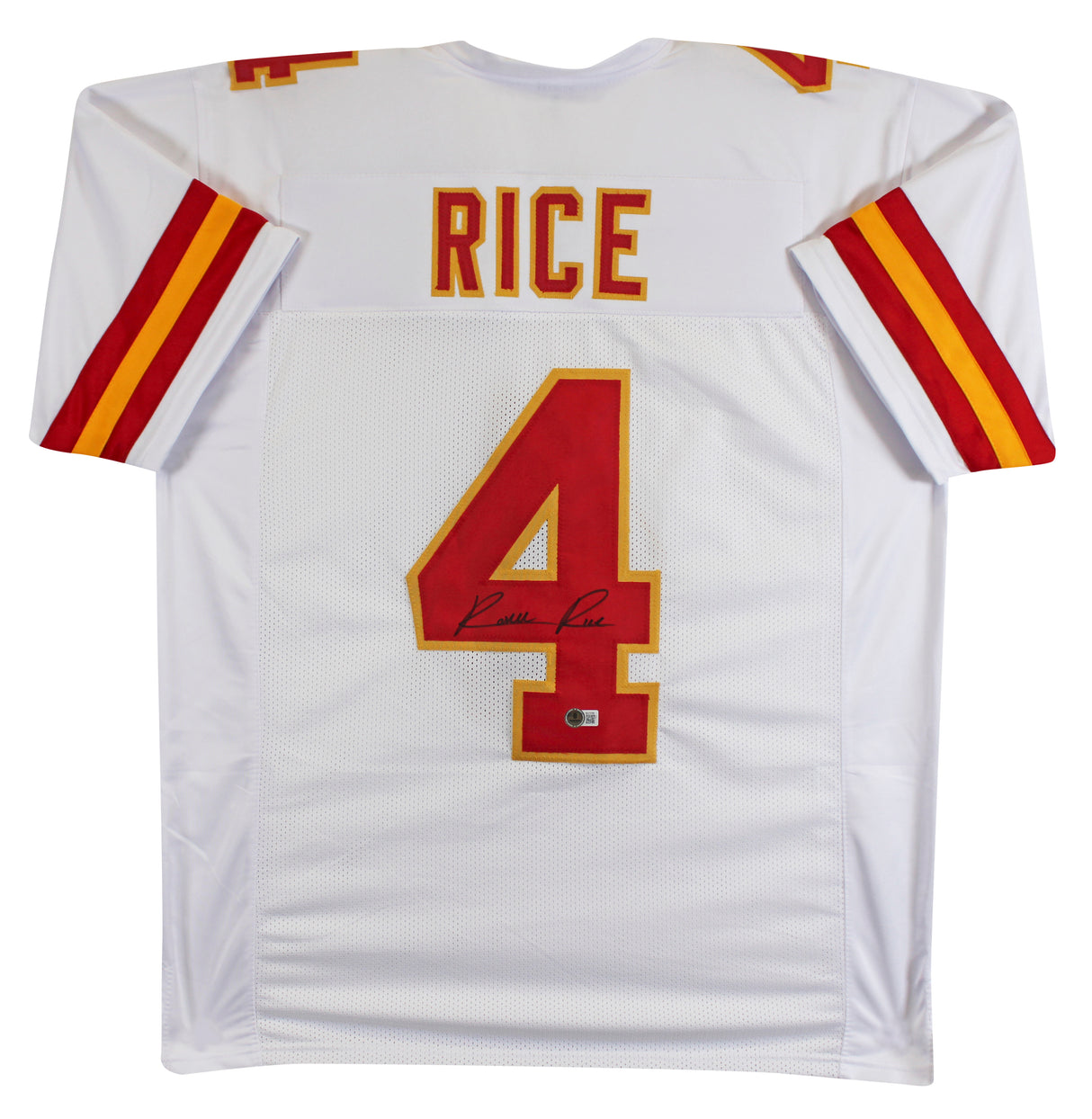 Rashee Rice Authentic Signed White Pro Style Jersey Autographed BAS