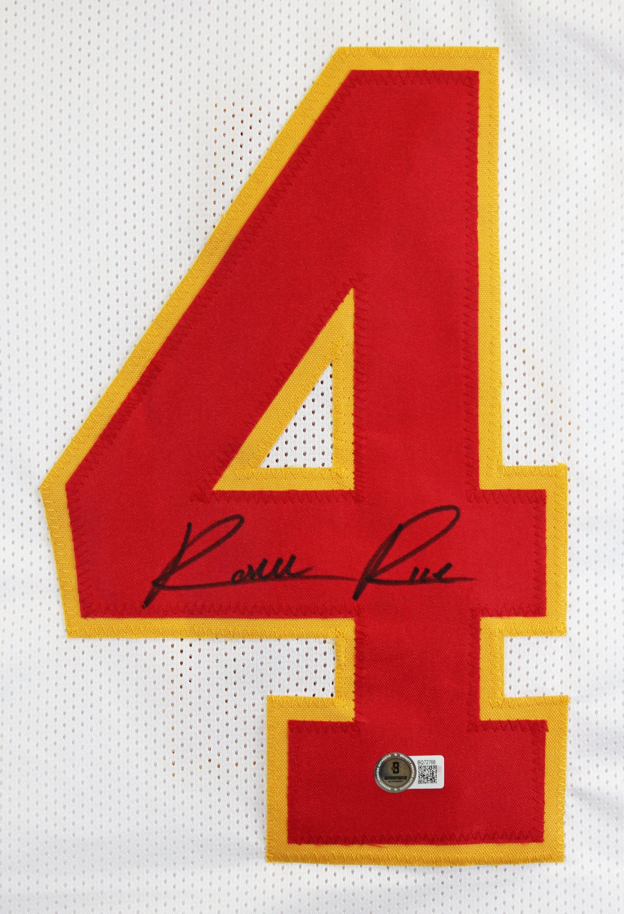Rashee Rice Authentic Signed White Pro Style Jersey Autographed BAS