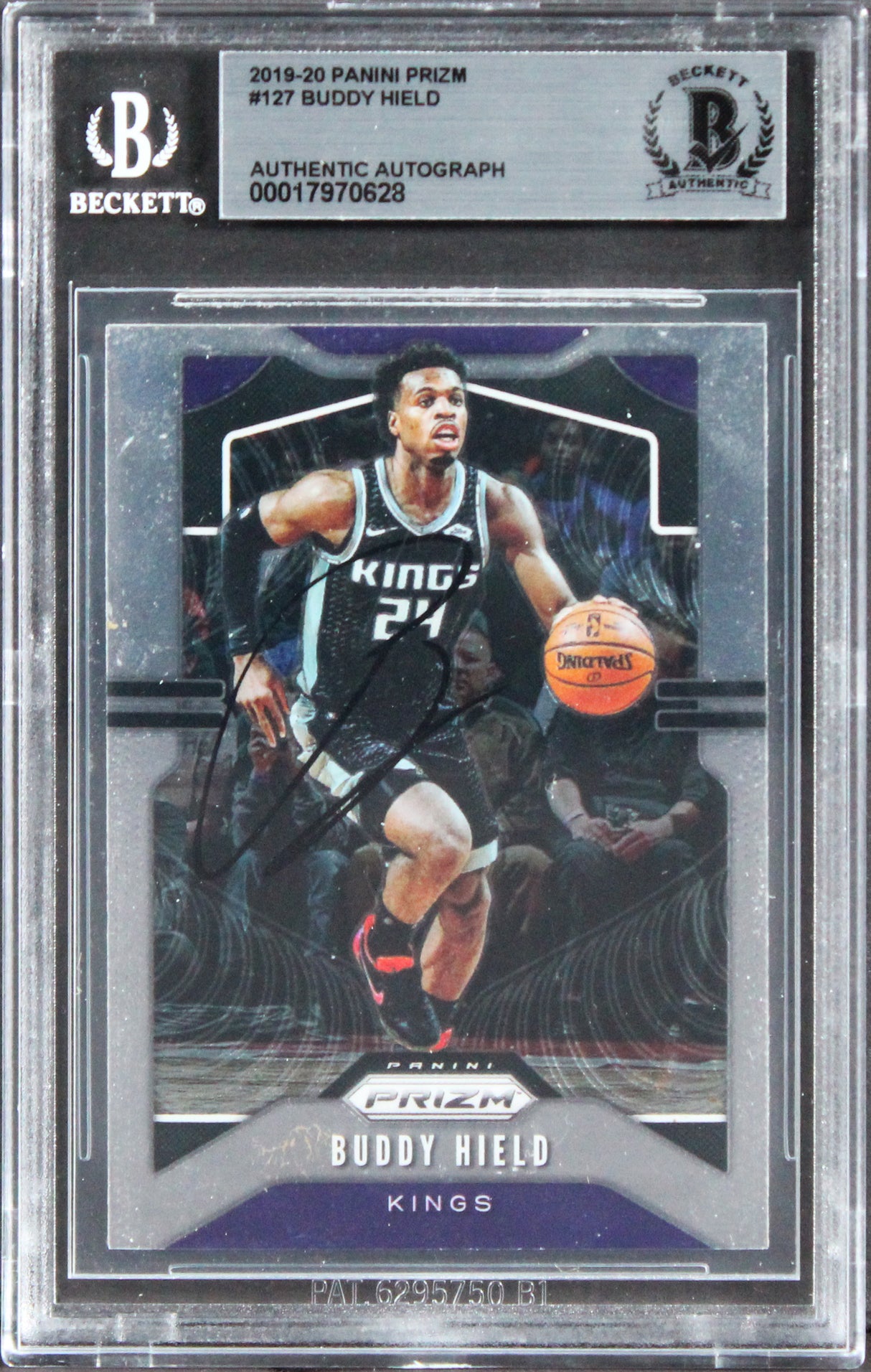 Kings Buddy Hield Authentic Signed 2019 Panini Prizm #127 Card BAS Slabbed